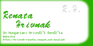 renata hrivnak business card